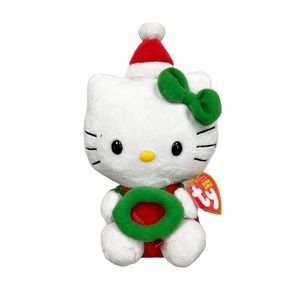 Y2k NWT Hello Kitty Christmas Wreath beanie baby